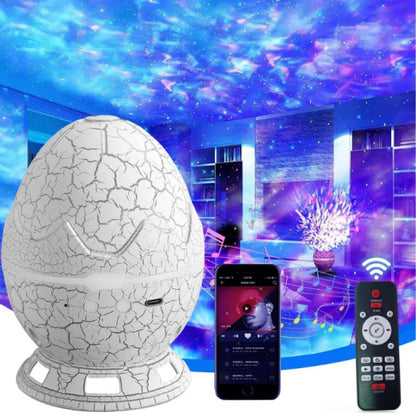 Dinozor Yumurtası Tasarımlı Projektörlü Gece Lambası Bluetooth Özellikli